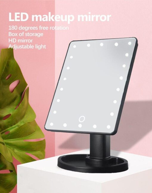 22 LED makeup mirror with optional X10 magnification mirror - Image 10