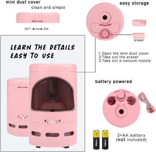 Electric Pencil Sharpener with Mini Vacuum - Image 3