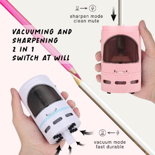 Electric Pencil Sharpener with Mini Vacuum