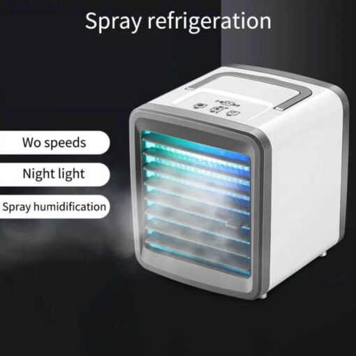 Personalized LED Mini Air Cooler USB Rechargeable Fan - Image 7