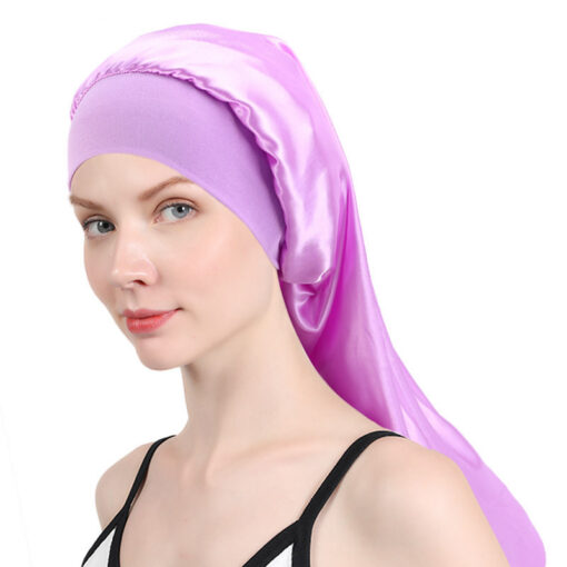 Long Satin Bonnet Sleep Cap - Image 5