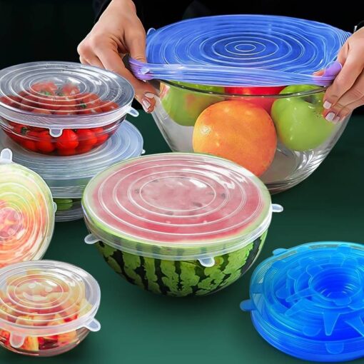 6pcs Silicone Reusable Stretch Lids - Image 5