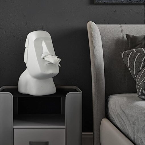 Funny Moai Head Tissue Box Cover - Image 4