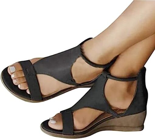 Women Platform Wedges Open Toe High Heel Sandals - Image 9