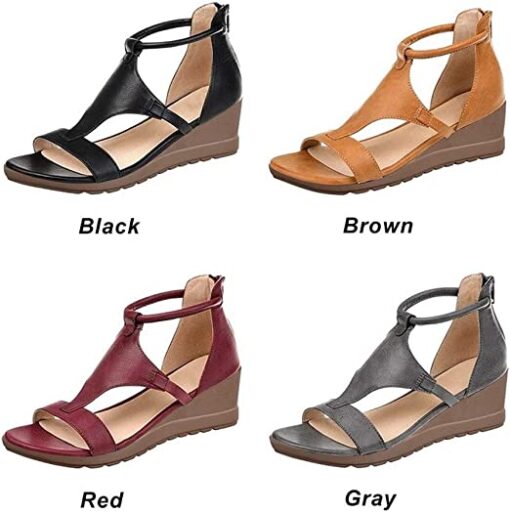 Women Platform Wedges Open Toe High Heel Sandals - Image 3