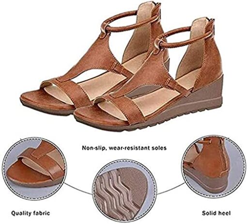 Women Platform Wedges Open Toe High Heel Sandals - Image 2