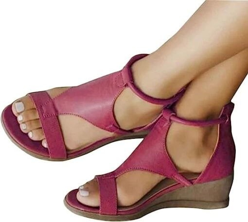 Women Platform Wedges Open Toe High Heel Sandals - Image 7