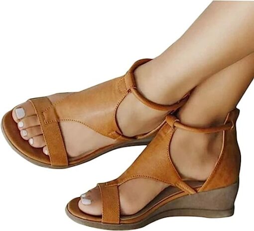 Women Platform Wedges Open Toe High Heel Sandals - Image 8