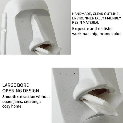 Funny Moai Head Tissue Box Cover - Image 6