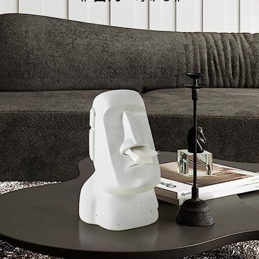 Funny Moai Head Tissue Box Cover - Image 5