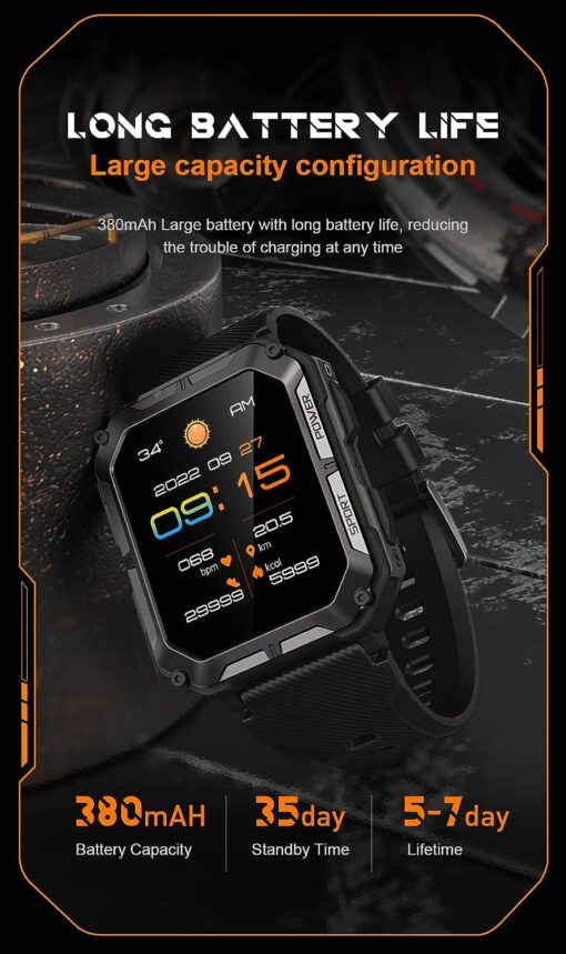 C20pro IP68 Waterproof Smart Watch - Image 5