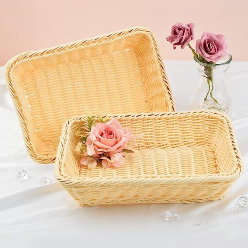 Stackable Wicker Storage Baskets - Image 2