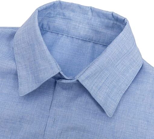 Men Linen Short Sleeved Shirts - Image 8