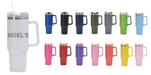 Personalized Outdoor Tumbler Bottle with Handle and Straw with lid