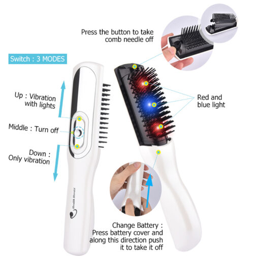 Hair Growth Laser Comb - Red / Red Blue Light Phototherapy - Image 7