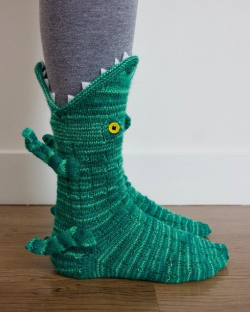 Creative Funky Knitting Pattern Socks - Image 2