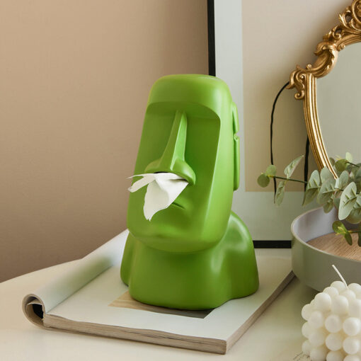 Funny Moai Head Tissue Box Cover - Image 3