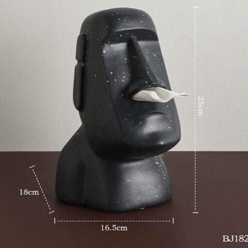 Funny Moai Head Tissue Box Cover - Image 11