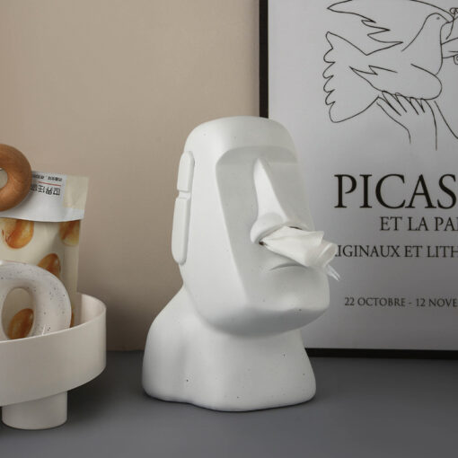 Funny Moai Head Tissue Box Cover - Image 7