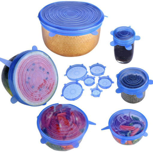 6pcs Silicone Reusable Stretch Lids - Image 16