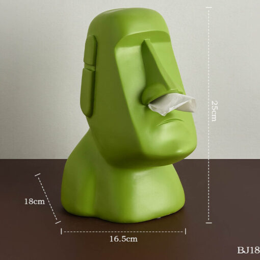 Funny Moai Head Tissue Box Cover - Image 9