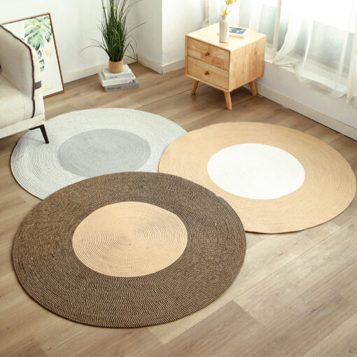 Round Woven Design Carpet