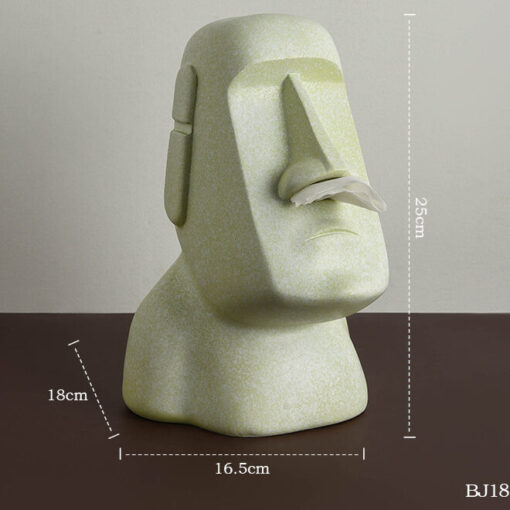 Funny Moai Head Tissue Box Cover - Image 8