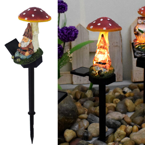 Outdoor Mushroom Owl Shaped Solar Light - Image 10