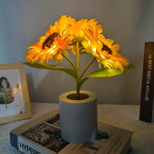 USB Rechargeable Sunflower LED Night Lamp - Image 8