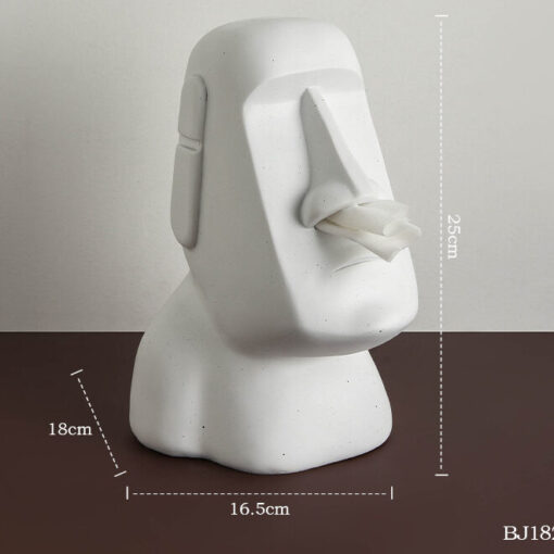 Funny Moai Head Tissue Box Cover - Image 10