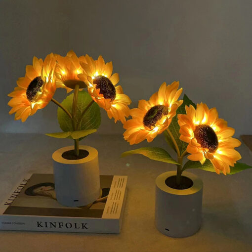 USB Rechargeable Sunflower LED Night Lamp