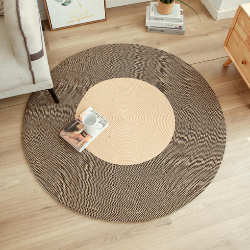 Round Woven Design Carpet - Image 3