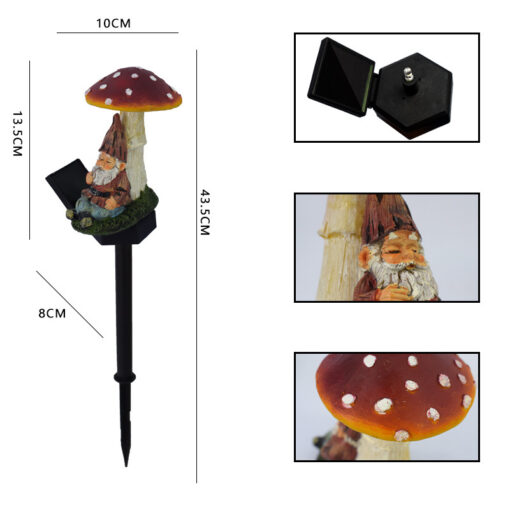 Outdoor Mushroom Owl Shaped Solar Light - Image 4