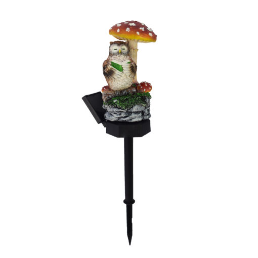 Outdoor Mushroom Owl Shaped Solar Light - Image 5