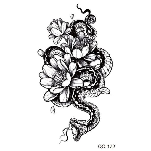 Temporary Flowery Tattoos Stickers - Image 7