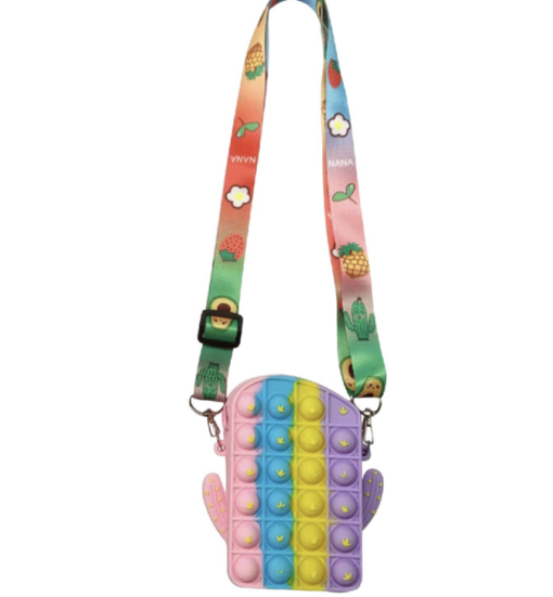 Cactus Push Pop Fidget Bubble Shoulder Bag