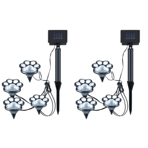 4pcs Solar Paw-Shaped LED Lights