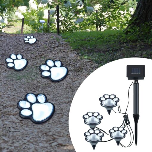 4pcs Solar Paw-Shaped LED Lights - Image 15