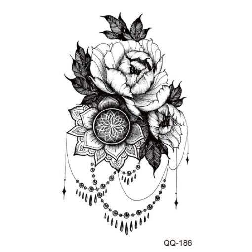 Temporary Flowery Tattoos Stickers - Image 9