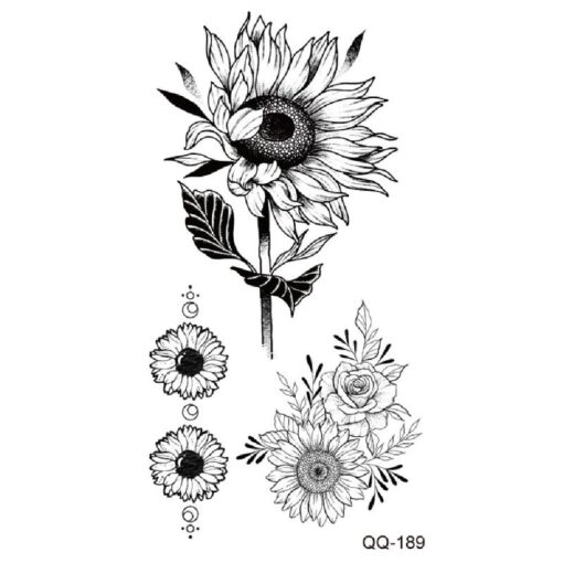 Temporary Flowery Tattoos Stickers - Image 12