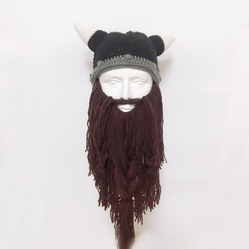 Funny Knit Hat Beard Facemask - Image 4