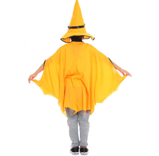 Halloween Pumpkin Cloak with Wizard Hat - Image 15