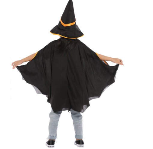 Halloween Pumpkin Cloak with Wizard Hat - Image 19