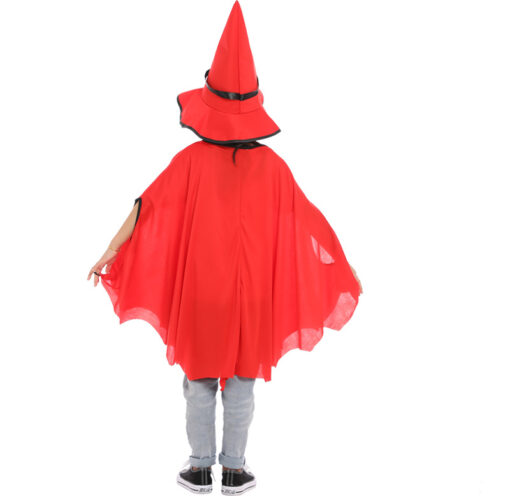 Halloween Pumpkin Cloak with Wizard Hat - Image 23