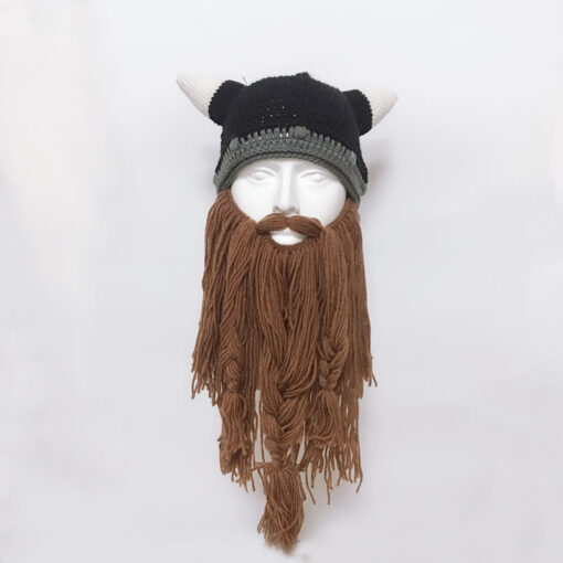 Funny Knit Hat Beard Facemask - Image 6