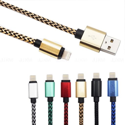 6 or 12 In Pack 1M Braided Universal USB Cables Compatible with Apple Products