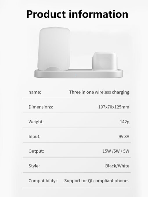 15W 3 in 1 Wireless Quick Charging Holder - Image 7