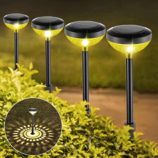 2 or 4 LED Solar Garden Landscape Light Path Projection Stake Outdoor Lawn Lamp - Image 6