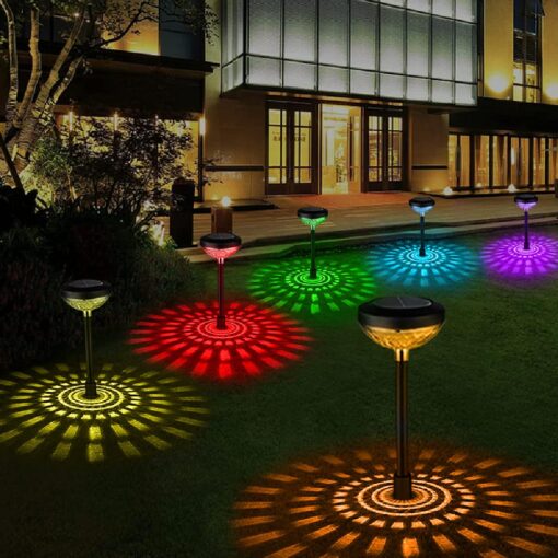 2 or 4 LED Solar Garden Landscape Light Path Projection Stake Outdoor Lawn Lamp - Image 4