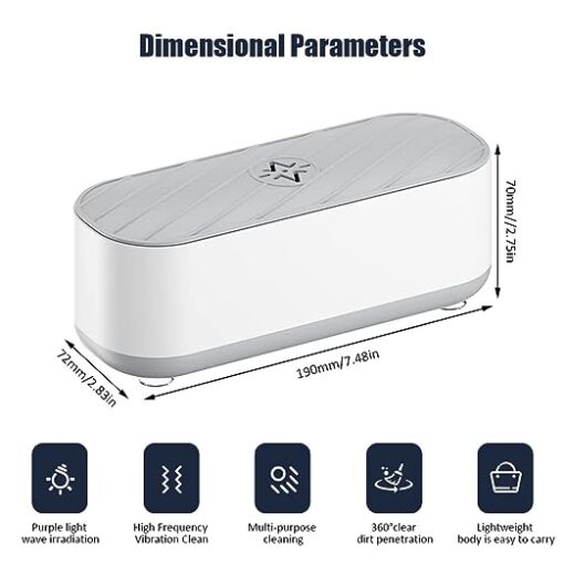 USB Multi Function Portable Ultrasonic Cleaner - Image 2